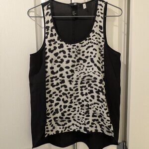 H&M Sleeveless Patterned Blouse, Size 2